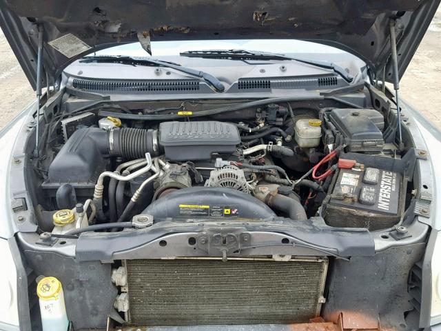 1D7HW48N95S245020 - 2005 DODGE DAKOTA QUA GRAY photo 7