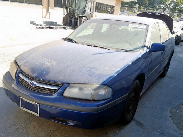 2G1WF52E639309487 - 2003 CHEVROLET IMPALA BLUE photo 2