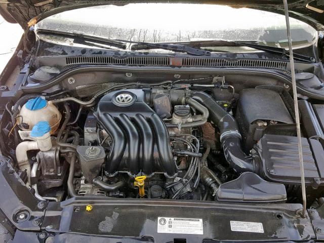 3VW1K7AJ0EM373572 - 2014 VOLKSWAGEN JETTA BASE BLACK photo 7