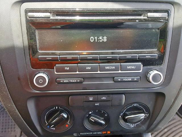 3VW1K7AJ0EM373572 - 2014 VOLKSWAGEN JETTA BASE BLACK photo 9