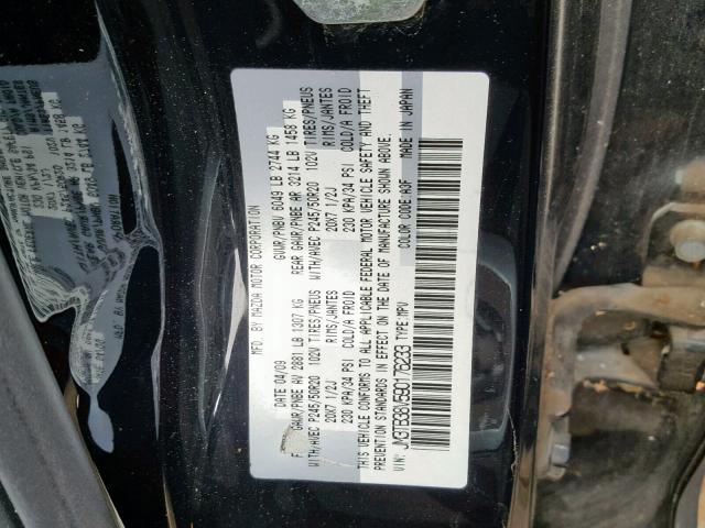 JM3TB38V590176233 - 2009 MAZDA CX-9 BLACK photo 10