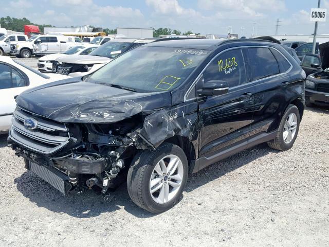 2FMPK3J94JBC00401 - 2018 FORD EDGE SEL BLACK photo 2