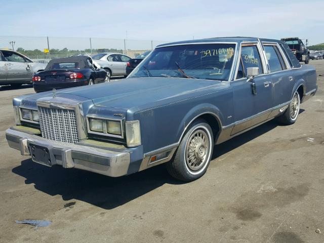 1LNBP96F7GY686906 - 1986 LINCOLN TOWN CAR BLUE photo 2