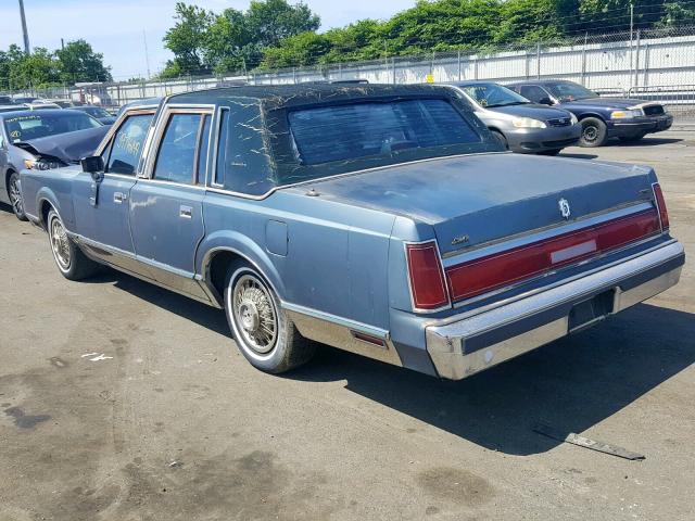 1LNBP96F7GY686906 - 1986 LINCOLN TOWN CAR BLUE photo 3