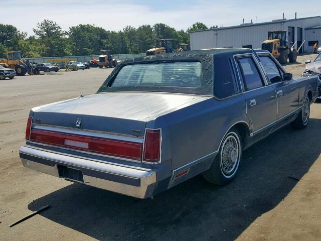 1LNBP96F7GY686906 - 1986 LINCOLN TOWN CAR BLUE photo 4