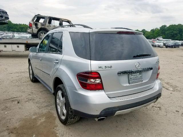 4JGBB86E68A419301 - 2008 MERCEDES-BENZ ML 350 SILVER photo 3