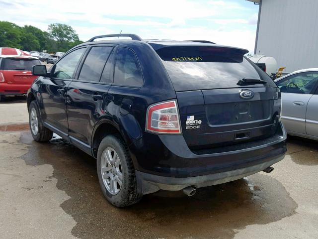 2FMDK38C18BA18315 - 2008 FORD EDGE SEL BLACK photo 3