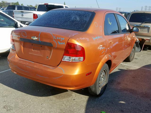 KL1TD566X6B676034 - 2006 CHEVROLET AVEO BASE Narıncı foto 4