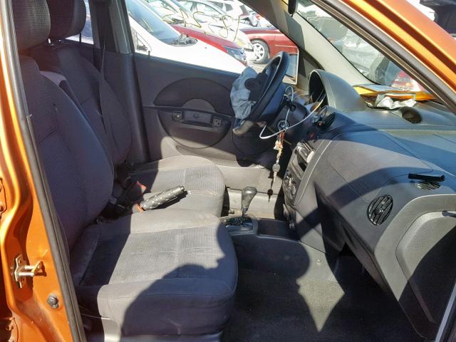 KL1TD566X6B676034 - 2006 CHEVROLET AVEO BASE Narıncı foto 5