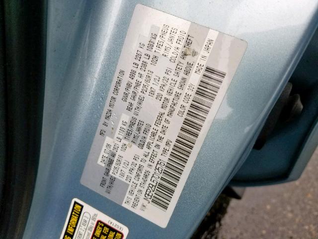 JM3ER29L570125761 - 2007 MAZDA CX-7 TEAL photo 10