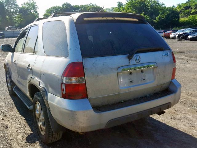 2HNYD186X1H538542 - 2001 ACURA MDX TOURIN GRAY photo 3