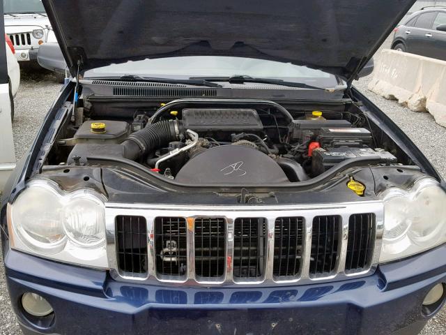 1J4HS58N65C590974 - 2005 JEEP GRAND CHER BLUE photo 7