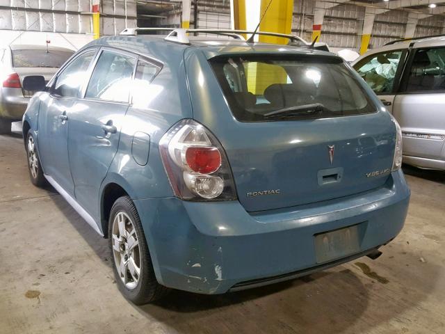 5Y2SM670X9Z412005 - 2009 PONTIAC VIBE TEAL photo 3