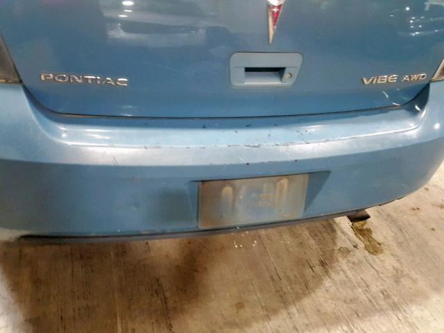 5Y2SM670X9Z412005 - 2009 PONTIAC VIBE TEAL photo 9