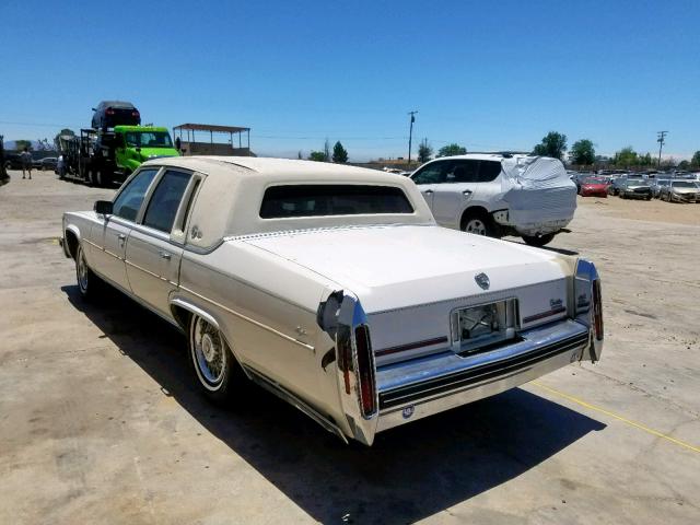 1G6DW51Y3KR710271 - 1989 CADILLAC BROUGHAM WHITE photo 3