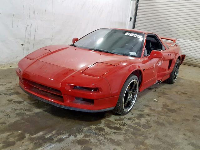 JH4NA1187ST000381 - 1995 ACURA NSX T RED photo 2