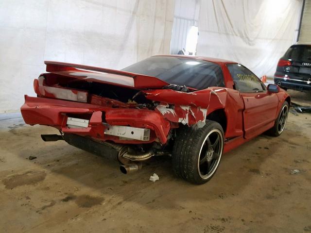 JH4NA1187ST000381 - 1995 ACURA NSX T RED photo 4