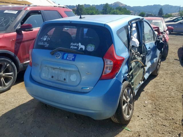 3N1CE2CP7FL412272 - 2015 NISSAN VERSA NOTE BLUE photo 4