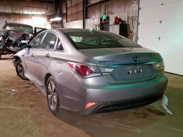 KMHEC4A47DA099773 - 2013 HYUNDAI SONATA HYB GRAY photo 3