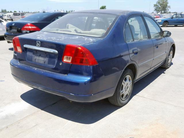 2HGES16442H939538 - 2002 HONDA CIVIC DX BLUE photo 4