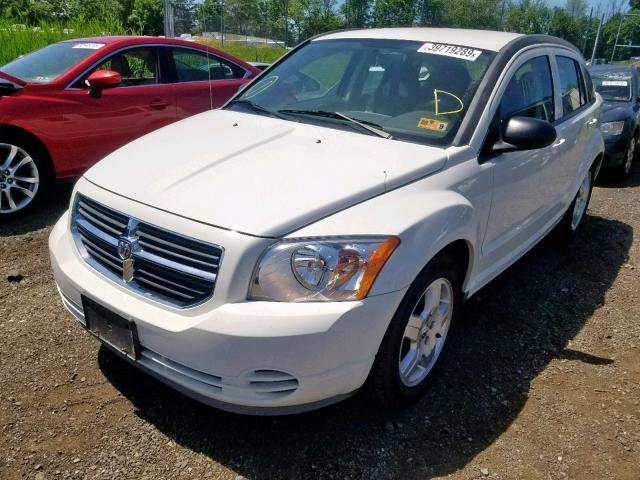 1B3HB48A19D103940 - 2009 DODGE CALIBER SX WHITE photo 2