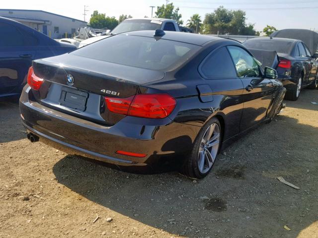 WBA3N7C59FK224845 - 2015 BMW 428 I BLACK photo 4