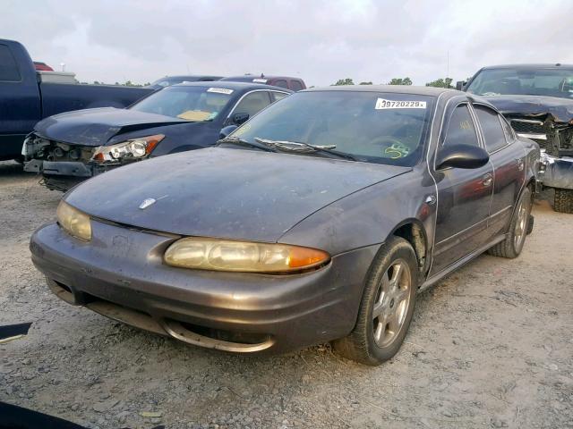 1G3NL52F12C291668 - 2002 OLDSMOBILE ALERO GL GRAY photo 2