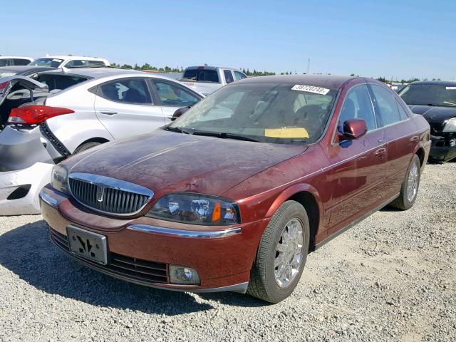 1LNHM86S74Y608549 - 2004 LINCOLN LS BURGUNDY photo 2