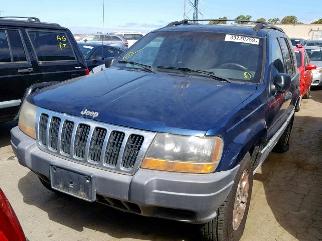 1J4GW48S21C615136 - 2001 JEEP GRAND CHER BLUE photo 2