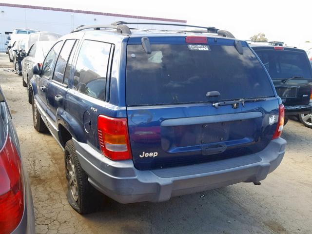 1J4GW48S21C615136 - 2001 JEEP GRAND CHER BLUE photo 3