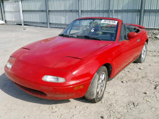 JM1NA3519L0113732 - 1990 MAZDA MX-5 MIATA RED photo 2