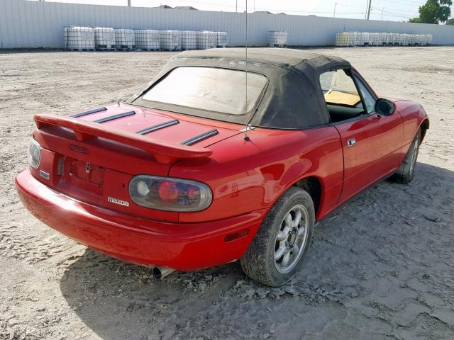 JM1NA3519L0113732 - 1990 MAZDA MX-5 MIATA RED photo 4