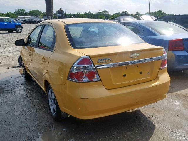 KL1TD5DE5AB067386 - 2010 CHEVROLET AVEO LS YELLOW photo 3