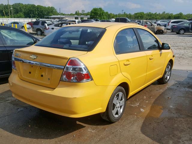 KL1TD5DE5AB067386 - 2010 CHEVROLET AVEO LS YELLOW photo 4