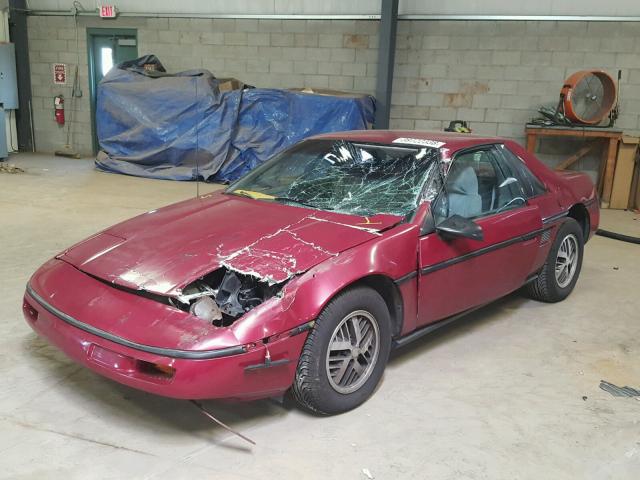 1G2PE11R9HP241310 - 1987 PONTIAC FIERO MAROON photo 2