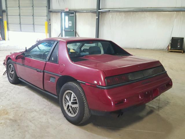 1G2PE11R9HP241310 - 1987 PONTIAC FIERO MAROON photo 3