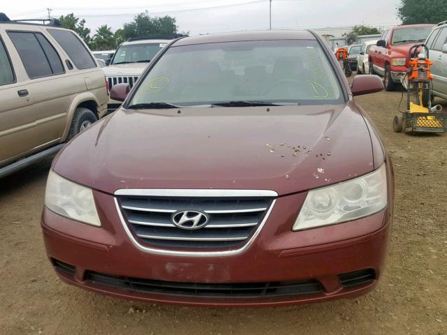 5NPET46C79H412633 - 2009 HYUNDAI SONATA GLS BURGUNDY photo 9