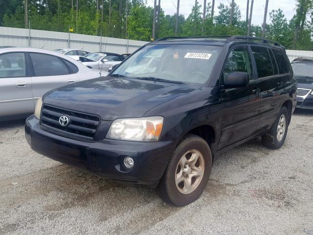 JTEDD21A970162689 - 2007 TOYOTA HIGHLANDER BLACK photo 2