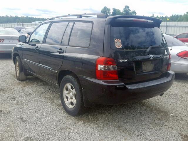 JTEDD21A970162689 - 2007 TOYOTA HIGHLANDER BLACK photo 3