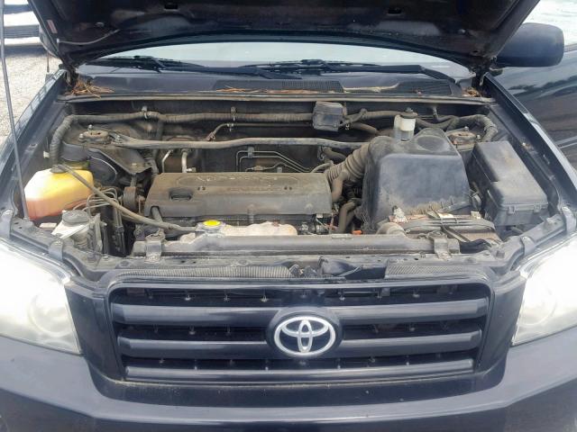 JTEDD21A970162689 - 2007 TOYOTA HIGHLANDER BLACK photo 7