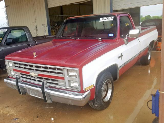 1GCDR14H0HJ108279 - 1987 CHEVROLET R10 RED photo 2