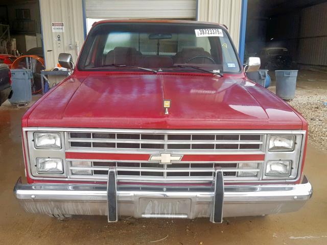 1GCDR14H0HJ108279 - 1987 CHEVROLET R10 RED photo 9