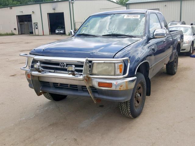 JT4UN24D4T0027671 - 1996 TOYOTA T100 XTRAC BLUE photo 2