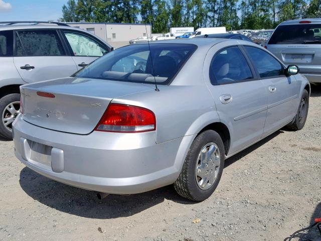 1C3EL46X32N229498 - 2002 CHRYSLER SEBRING LX SILVER photo 4