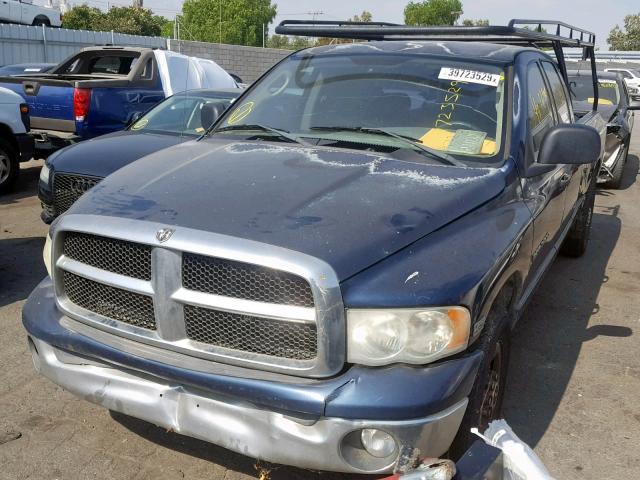 3D7KA28D24G248167 - 2004 DODGE RAM BLUE photo 2