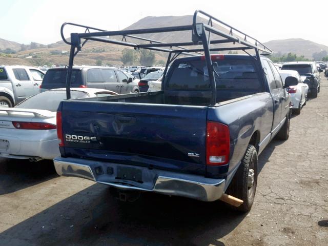 3D7KA28D24G248167 - 2004 DODGE RAM BLUE photo 4