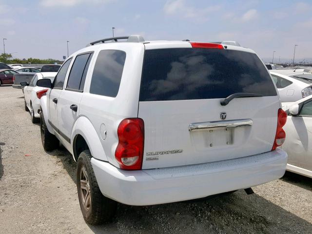 1D4HD48NX6F173905 - 2006 DODGE DURANGO SL WHITE photo 3