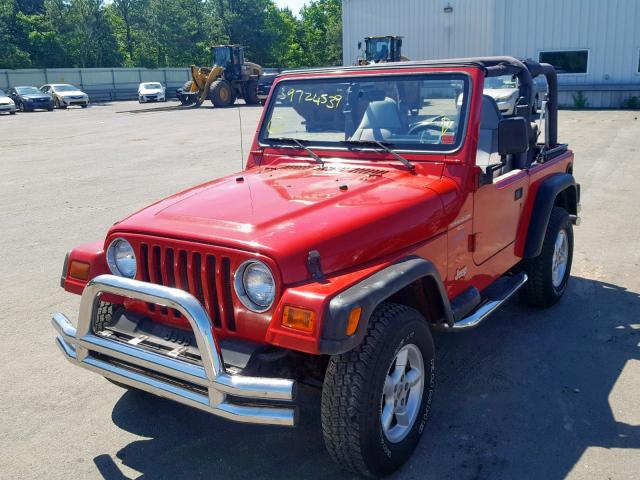 1J4FY19S8VP440490 - 1997 JEEP WRANGLER / RED photo 2