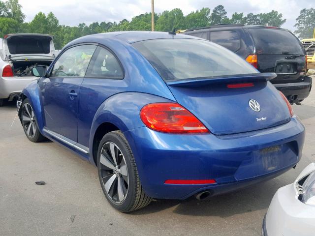 3VWVA7AT4CM624192 - 2012 VOLKSWAGEN BEETLE TUR BLUE photo 3