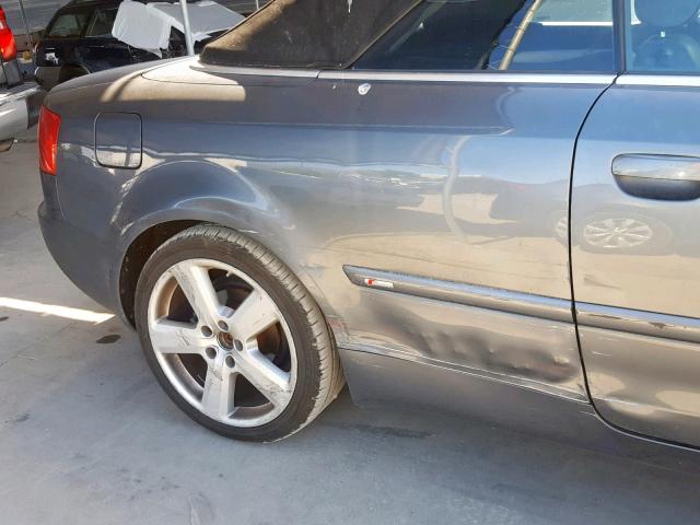 WAUET48H16K001506 - 2006 AUDI A4 S-LINE GRAY photo 9